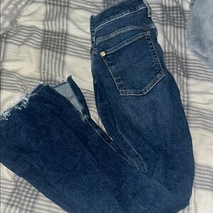 7 For All Mankind Blue Wide Leg Jeans